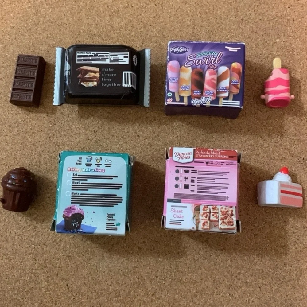 Mini Brands Shopkins Lot-Hershey’s, Funfetti, Popsicle,Cake,Juice,Cheez-It